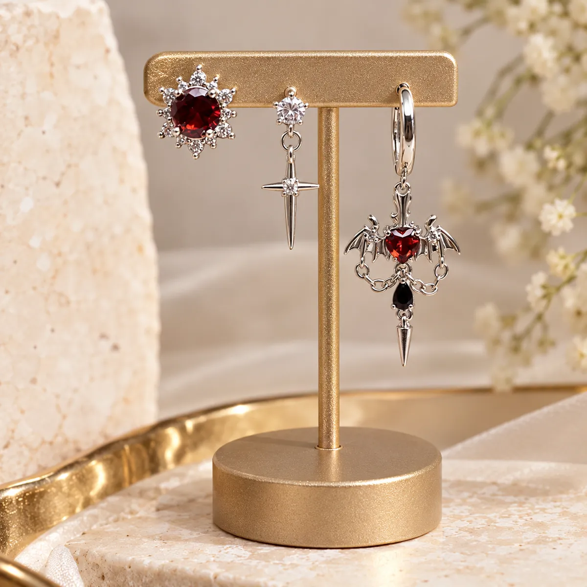 Dark Romance Gothic Earring Set